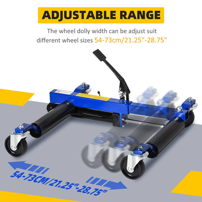DURHAND 4 Wheel Dolly Portable for Lifting Vehicles, 1465 lbs Weight Capacity