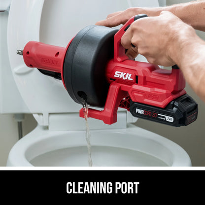 SKIL AU0225D-12 20V Power Snake Drain Cleaner Kit Includes 20V 2.0Ah Battery & Charger