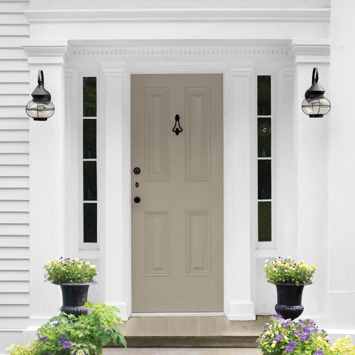 Glidden Fundamentals Stonehenge Greige/Gray Semi-Gloss Exterior Paint, 1 Gallon
