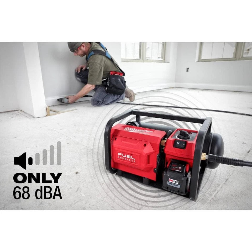 Pack of 1, Milwaukee 2840-20 M18 Fuel 2 Gallon Compact Quiet Compressor