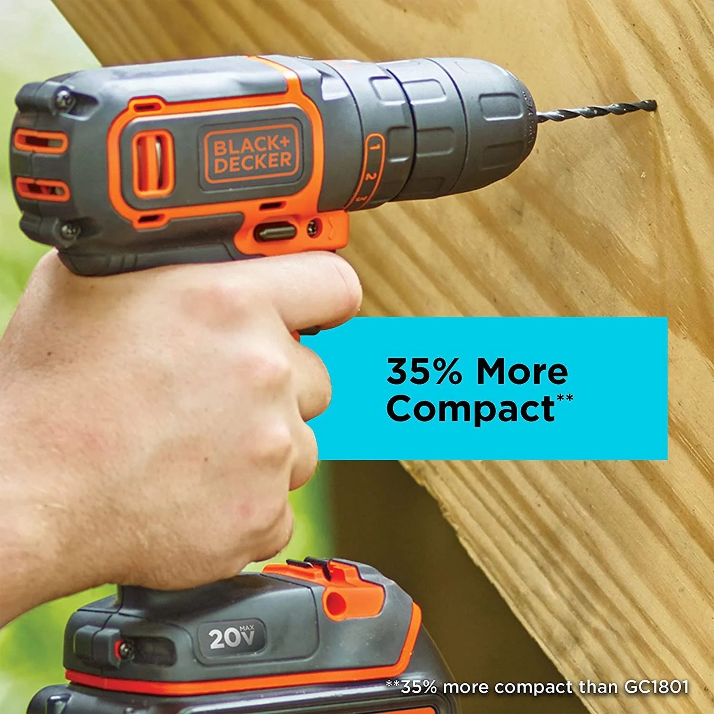 BLACK+DECKER 20V Cordless 3/8 in Drill Driver, 1.5Ah, Battery and Charger Included