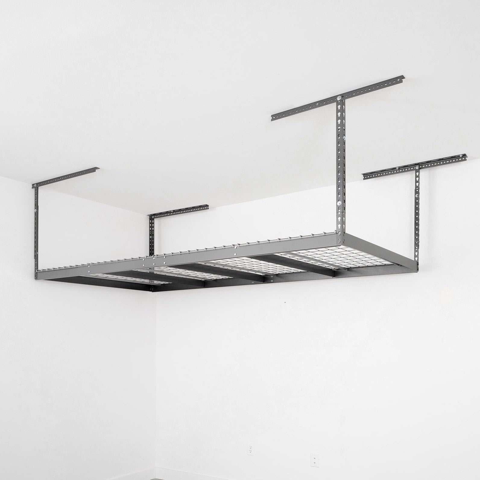 SafeRacks Super Duty 4 ft x 8 ft Overhead Garage Storage Rack and Accessories Kit