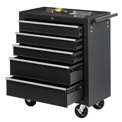 Seizeen Rolling Tool Chest on Wheels, Metal Tool Cart Toolbox Storage Cabinet Organizer W/7 Drawers, Red