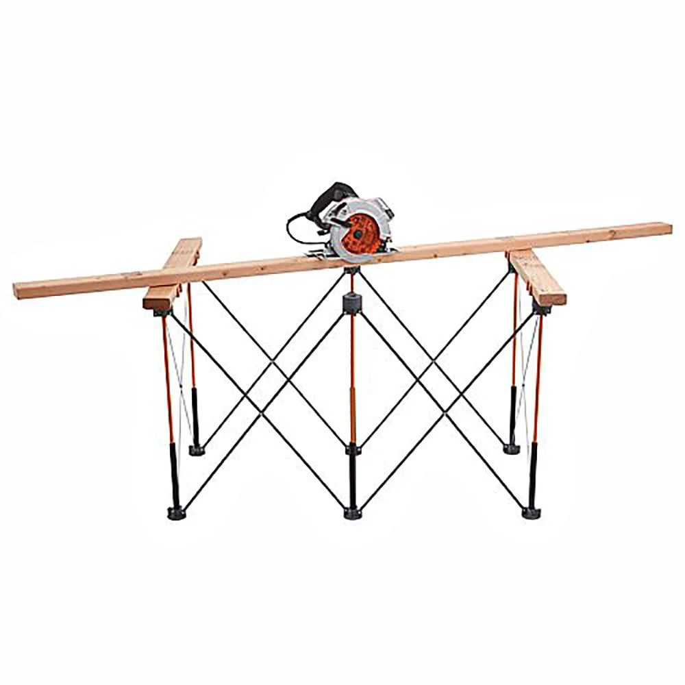CK6S 30 in. x 24 in. x 48 in. Steel Centipede Work Support Sawhorse with Accessories