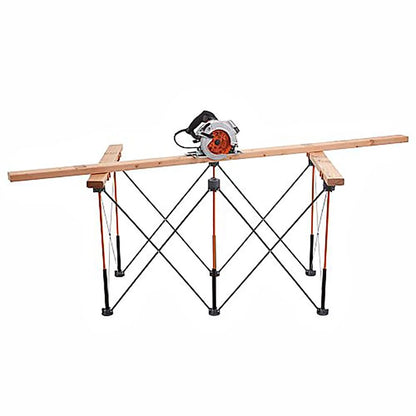 CK6S 30 in. x 24 in. x 48 in. Steel Centipede Work Support Sawhorse with Accessories