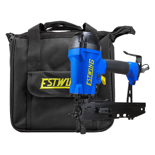 Estwing EFS105 Pneumatic 10.5-Gauge 1-9/16" Fencing Stapler with Adjustable Metal Belt Hook, 1/4" NPT Industrial Swivel Fitting, and Bag
