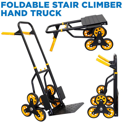 Mount-It! Stair Climber Hand Truck and Dolly , 264 lbs. Capacity Heavy-Duty Trolley Cart