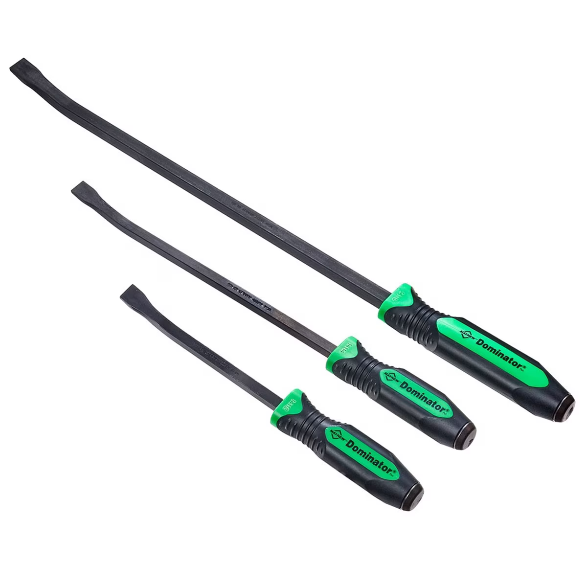 Mayhew Tools 14071GN 3-Piece Dominator Curved Pry Bar Set, Green
