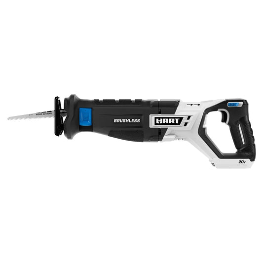 HART 20-Volt Brushless Reciprocating Saw with 4Ah Battery and Charger Starter Kit Bundle