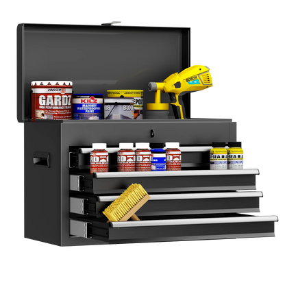 Gewna 5 Drawers Rolling Garage Tool Chest with Locking System,Metal Storage Cart with Side Cabinet,Protective Liner & Tool Rack for Garage Workshop