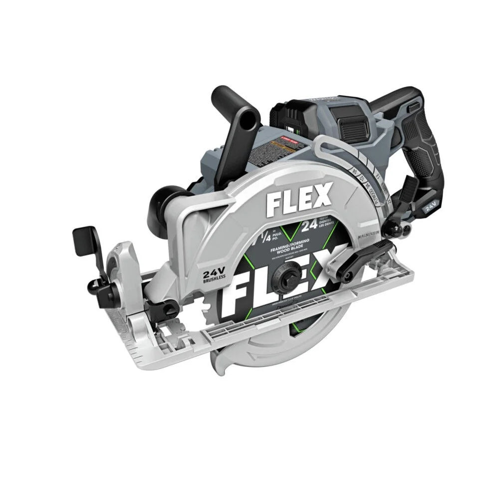 FLEX FX2141R-1J 24V Stacked Lithium Advantage Brushless 7-1/4 in. Cordless Rear Handle Circular Saw Kit (10 Ah)