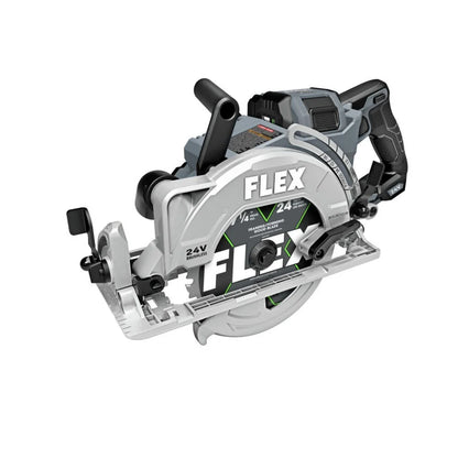 FLEX FX2141R-1J 24V Stacked Lithium Advantage Brushless 7-1/4 in. Cordless Rear Handle Circular Saw Kit (10 Ah)