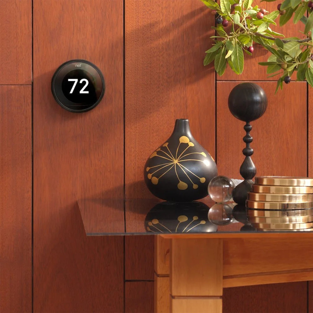 Google Nest Learning Thermostat- 3rd Generation- Mirror Black