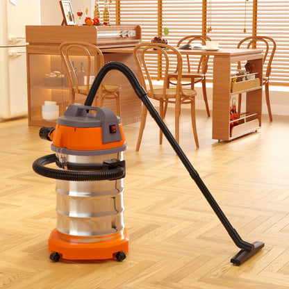 TOPTENG Wet Dry Vacuum Cleaner, 10 Gallon 3200w 8 Peak Stainless Steel Shop Vacuum Wet and Dry, with Filter and Attachments for House Garage Workshop Car