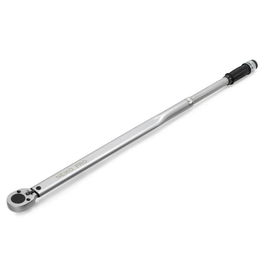 Neiko PRO 03710B 3/4-Inch-Drive Adjustable SAE Torque Wrench with Torque Click Settings of 100?C700 Foot-Pound, Made with CrV Steel, 48-Inch Length