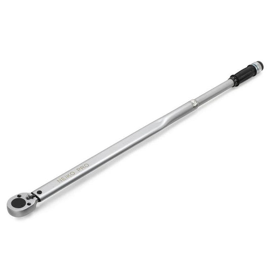 Neiko PRO 03710B 3/4-Inch-Drive Adjustable SAE Torque Wrench with Torque Click Settings of 100?C700 Foot-Pound, Made with CrV Steel, 48-Inch Length
