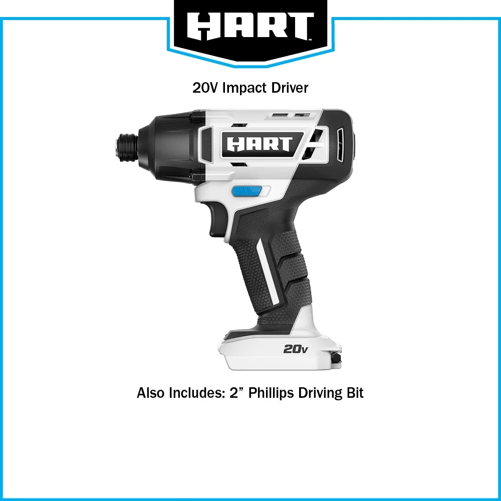 HART Cordless 20-Volt Brushless 1/2-inch Drill/Driver (Battery Not Included), New Condition