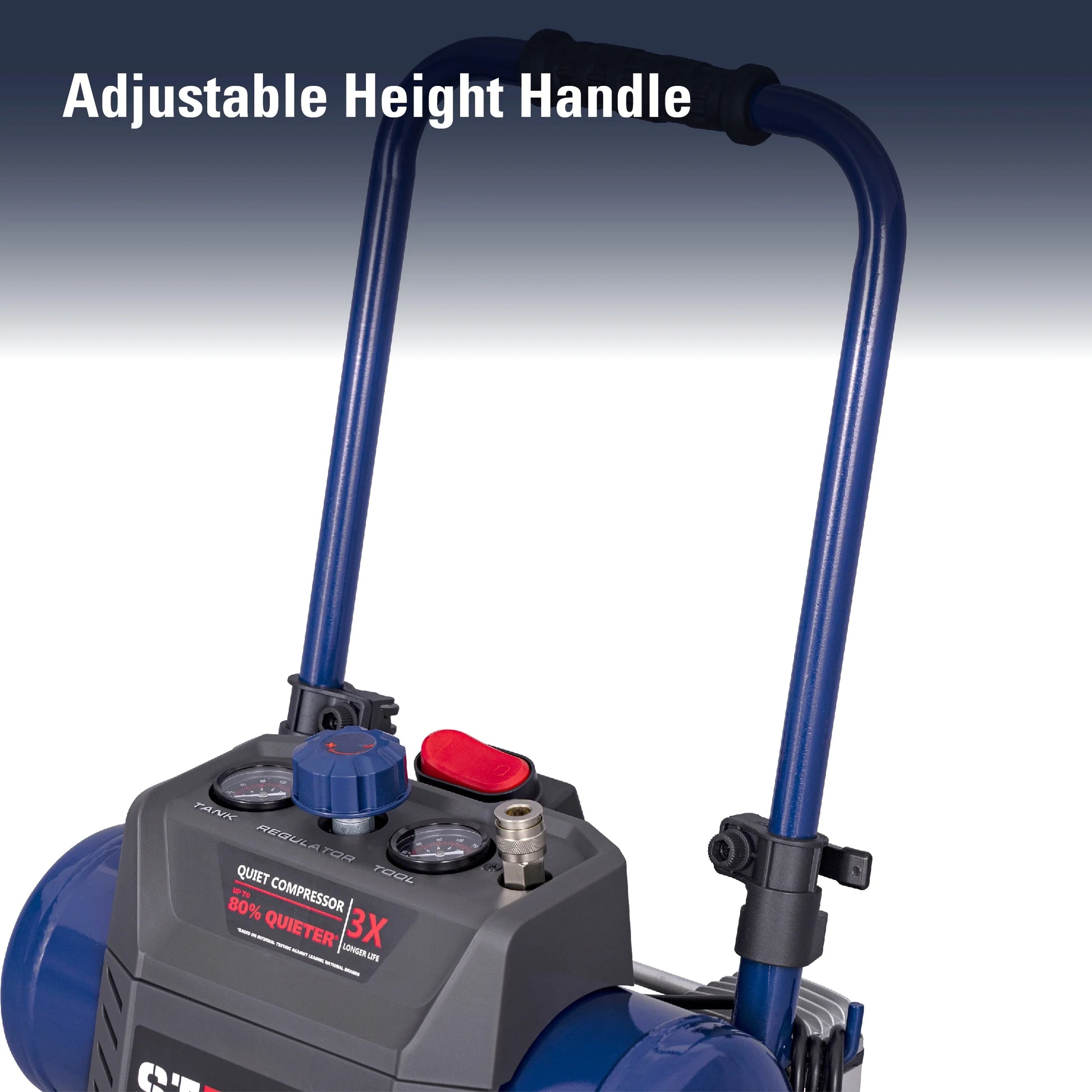 Stealth Ultra Quiet 4.5 Gallon 150 PSI Portable Electric Oil-Free Air Compressor, Professional Series