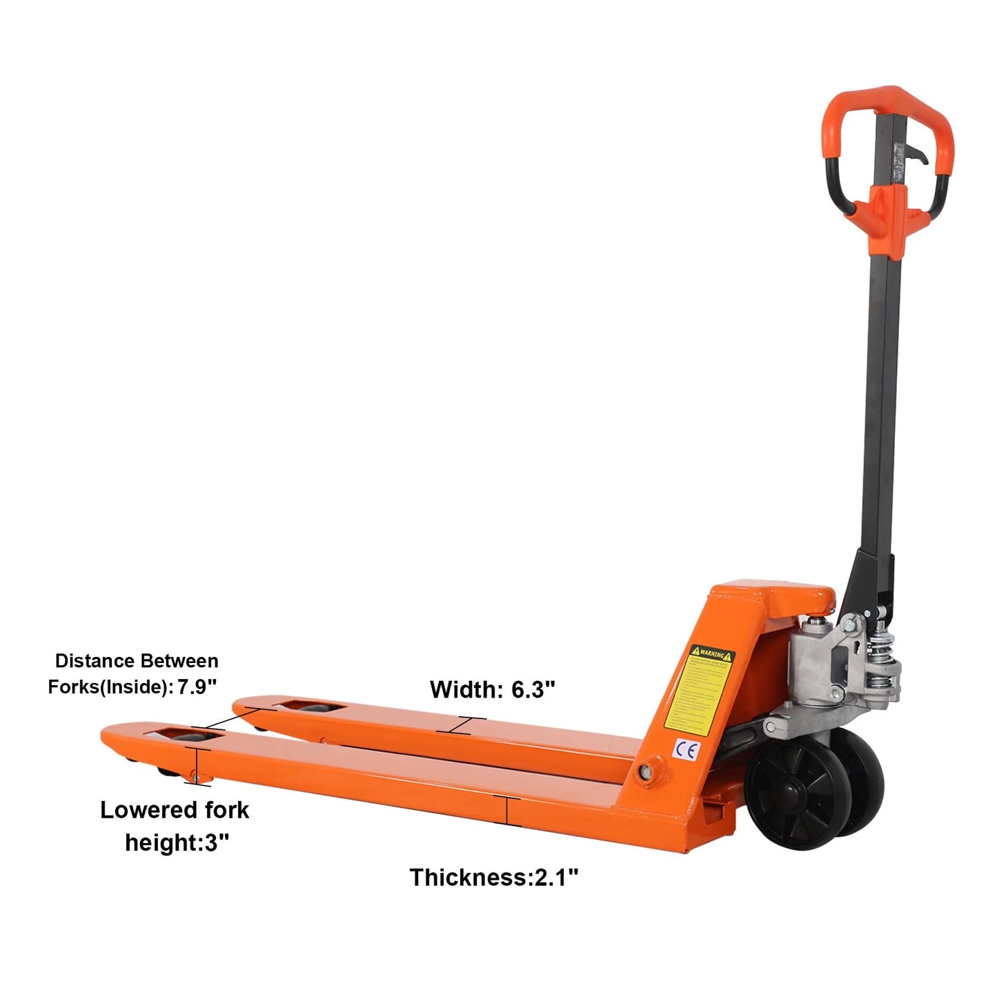 Tory Carrier 5500lbs with 48"X21" Hydraulic Hand Manual Pallet Jack Truck Orange