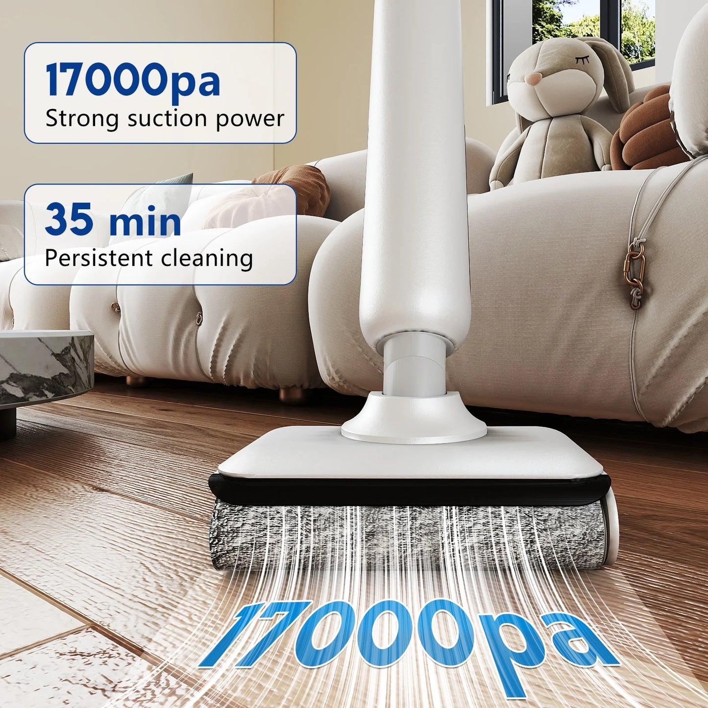 HABIUBIU Vacuum Mop All in One, Wet Dry Vacuum Cleaner, Cordless Cleaner Machine for Tile Hardwood Floor, Self Cleaning Electric Mop with 180° Lie-Flat