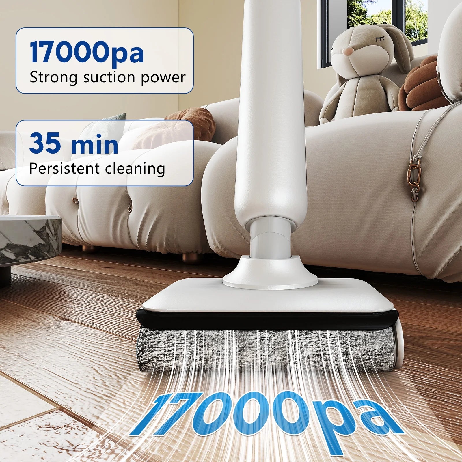 HABIUBIU Vacuum Mop All in One, Wet Dry Vacuum Cleaner, Cordless Cleaner Machine for Tile Hardwood Floor, Self Cleaning Electric Mop with 180° Lie-Flat