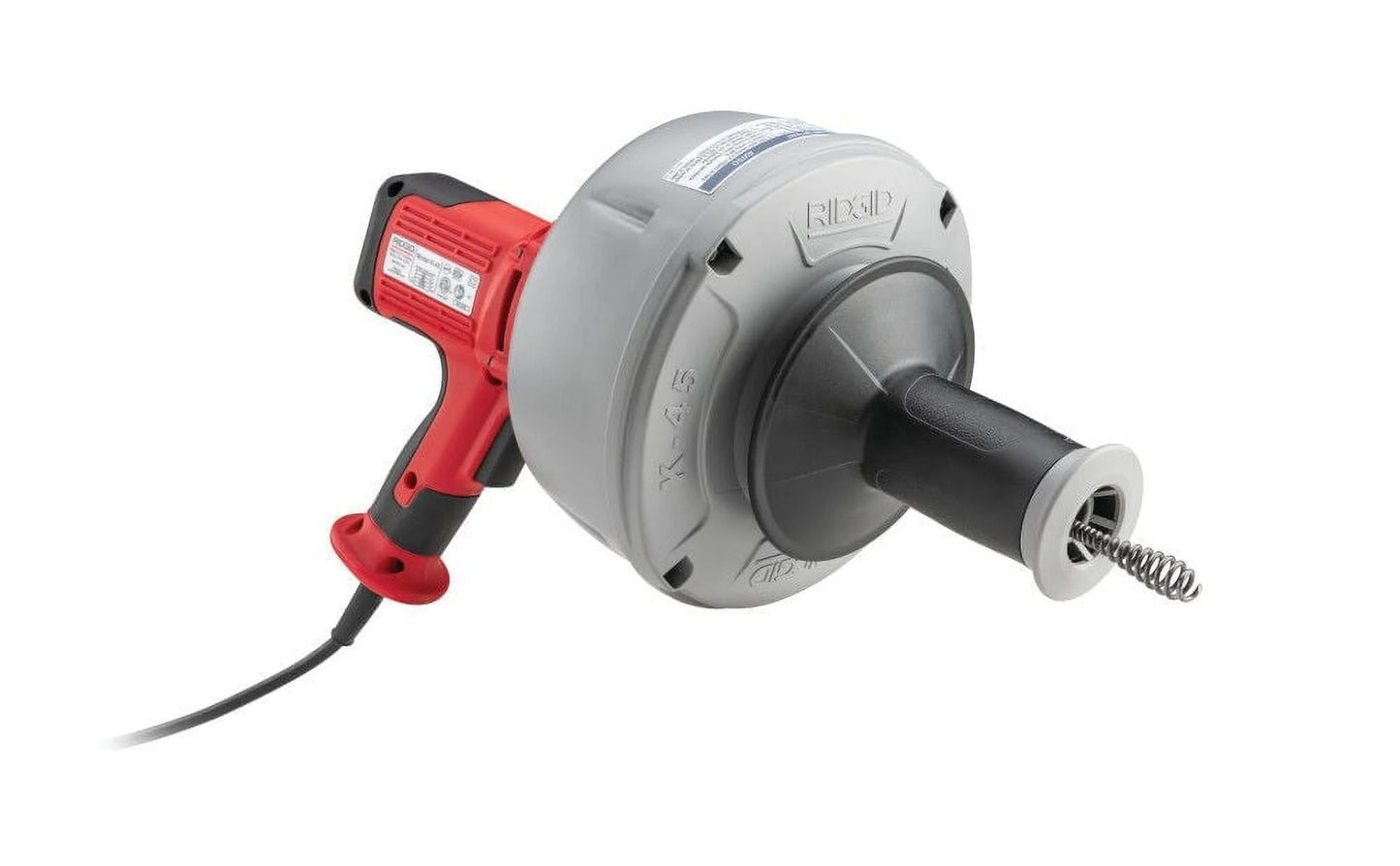 Ridgid K-45 Sink Machine With Manual Controls, 2 Inner Drums, 5 Piece Head Set, Metal Carrying Case, And Gloves