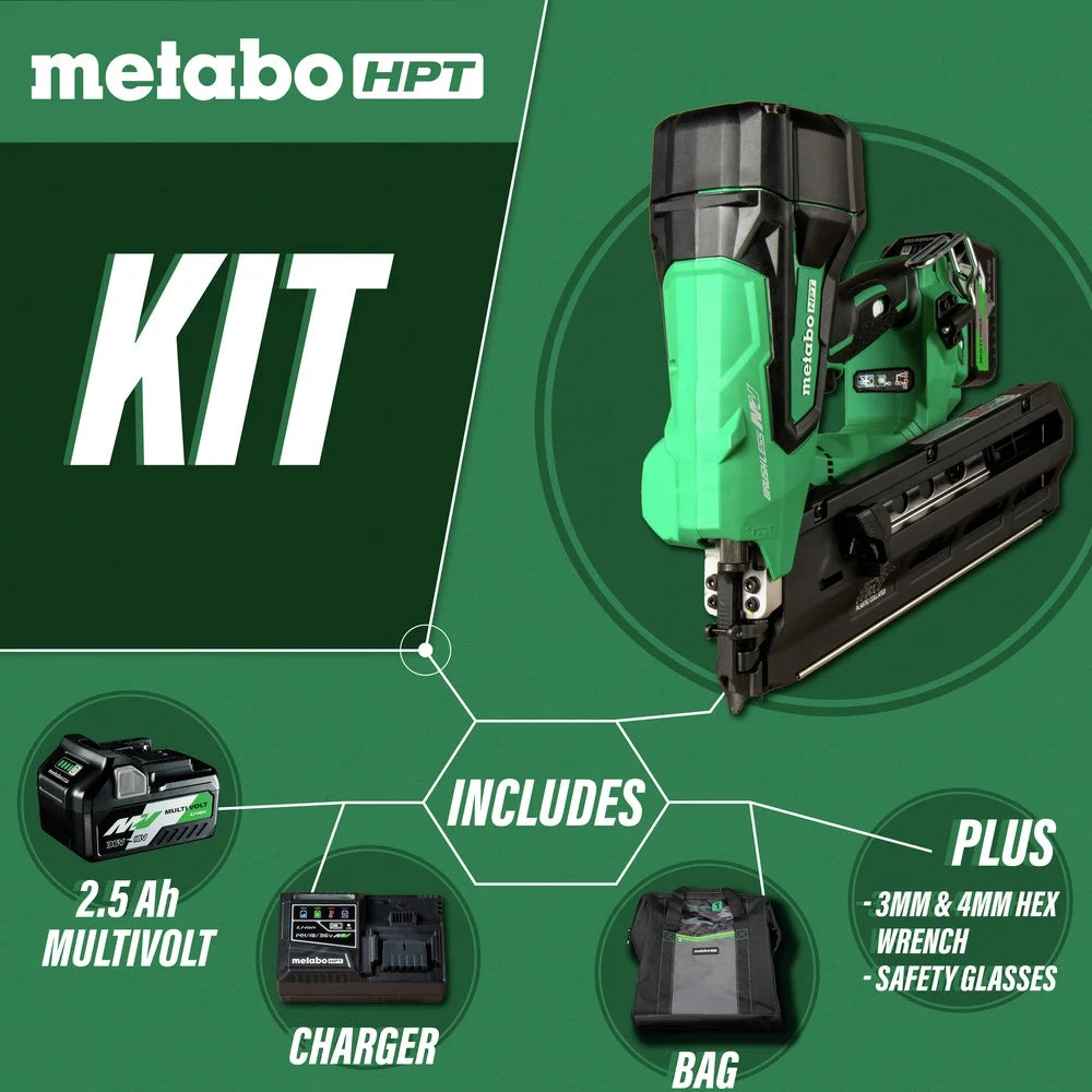 MultiVolt 36V Brushless Lithium-Ion 21 Degree Cordless Framing Nailer Kit (2.5 Ah)