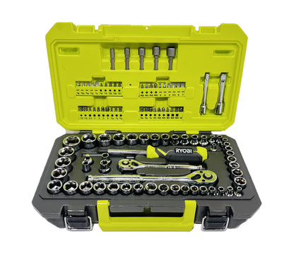 RYOBI 97 PC. 1/4" & 3/8" Drive Mechanics Set - RHMTS49701