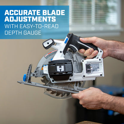 HART 20-Volt 7-1/4-inch Brushless Circular Saw (Battery Not Included)
