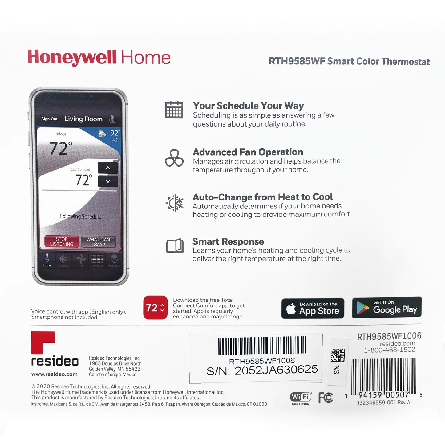 Honeywell Home Smart Color Thermostat