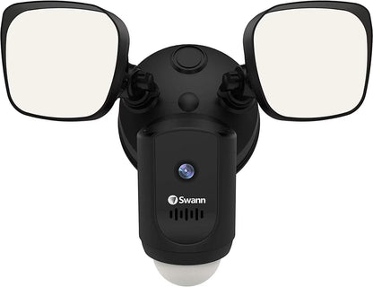 Swann Wi-Fi 1080p Weatherproof Slimline Floodlight Camera, Color Night Vision, Heat Motion-Sensing, 2-Way Talk