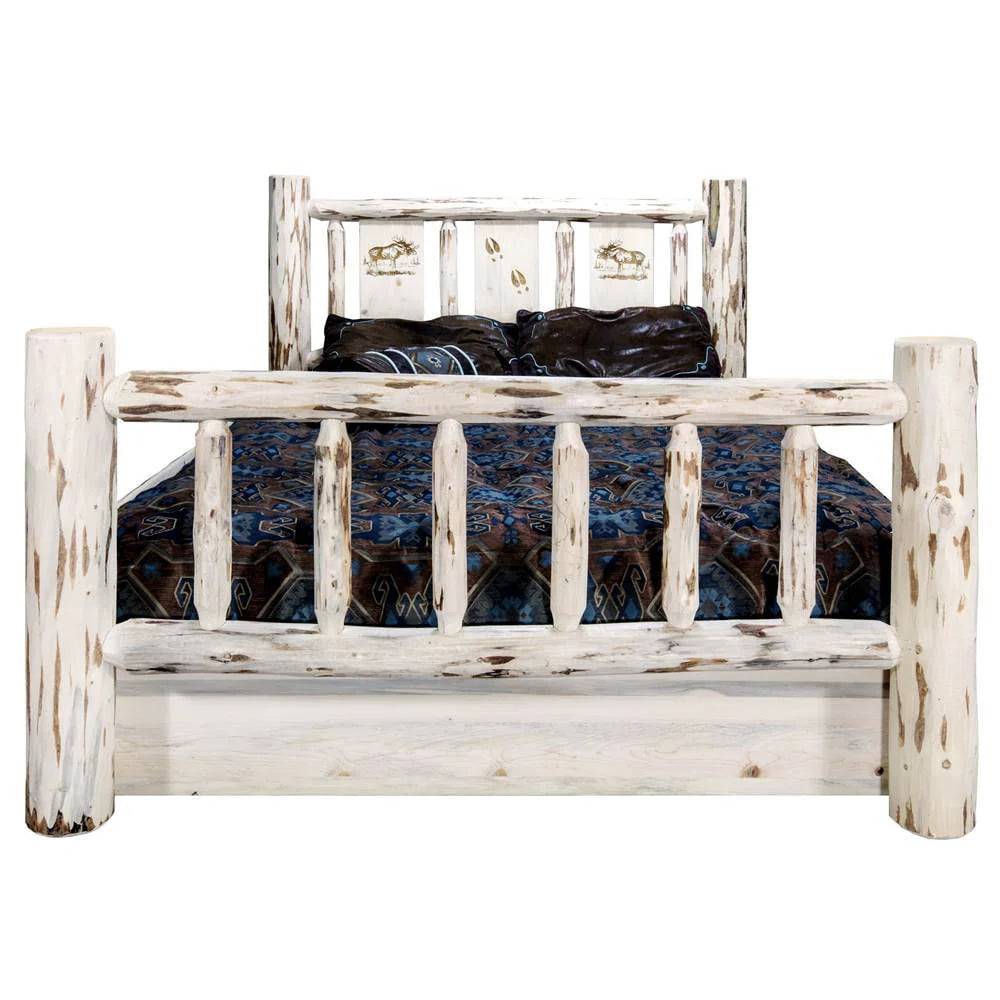 Moose Design Laser Engraved Storage Bed (Twin: 87 in. L x 46 in. W x 47 in. H (314 lbs.))