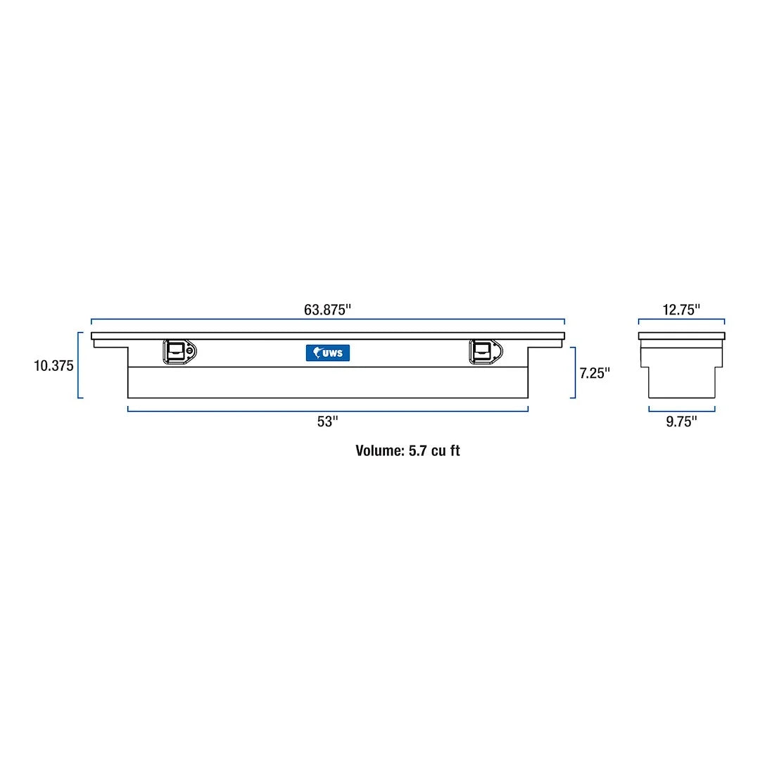 UWS TBS-63-SL-LP-B Crossover Aluminum Tool Box