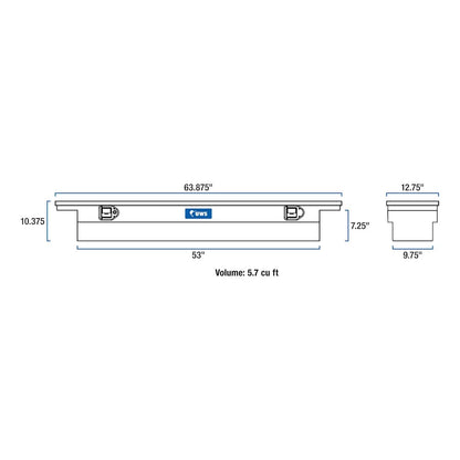 UWS TBS-63-SL-LP-B Crossover Aluminum Tool Box