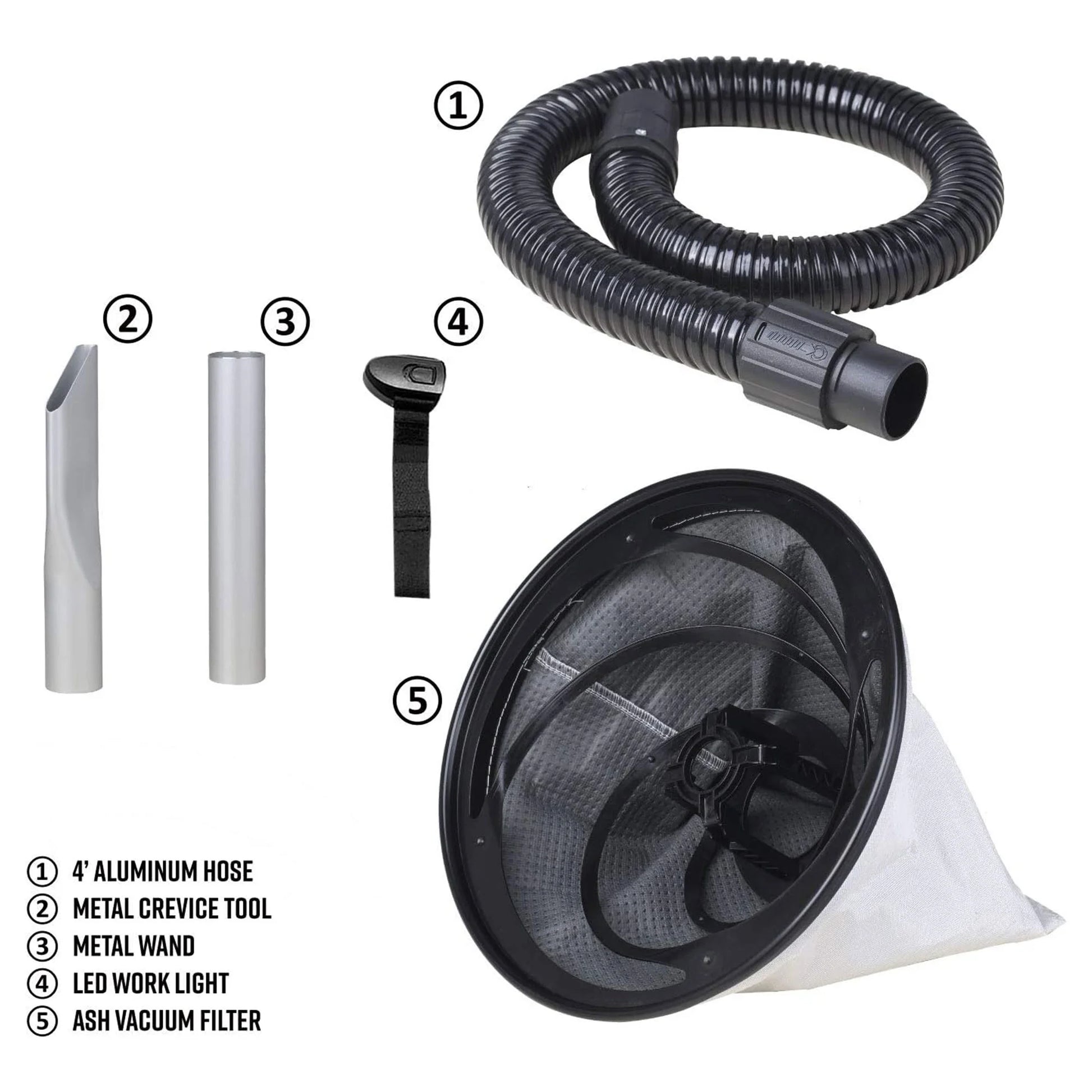 Vacmaster 6 Gal 120V Portable Corded Electric Ash Vacuum w/Wheels, Black