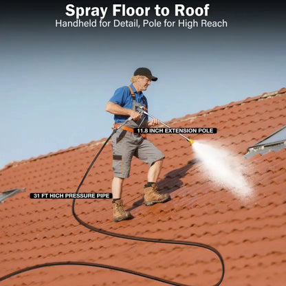 Rvchic 1200W 3300PSI Electric Airless Paint Sprayer with Extension Rod, Thinning-Free Stand Sprayer for Home Exterior/Interior,Garage,Furniture Blue