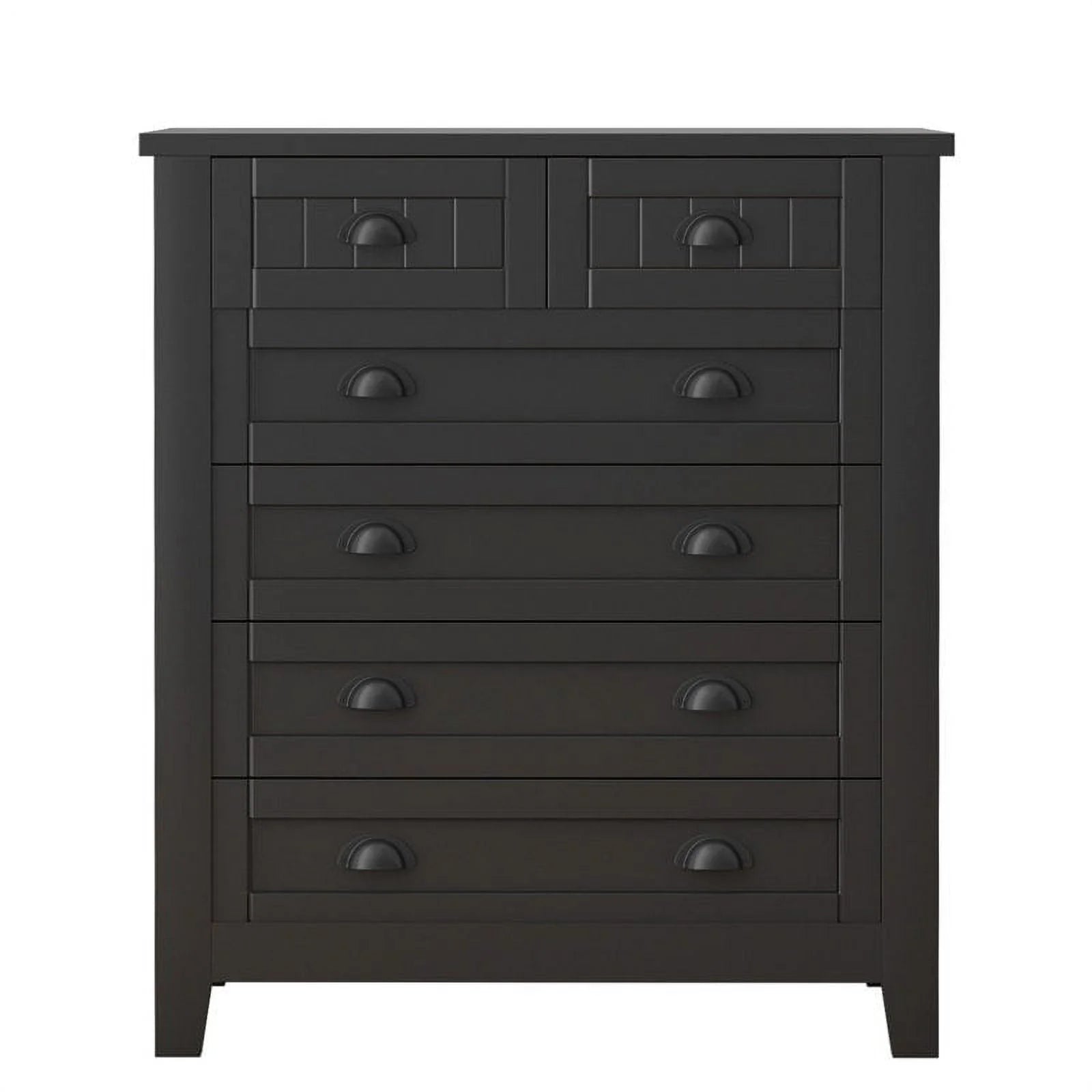 Chest of Dresser, 6 Drawer with Storage for Bedroom and Living Room, Black