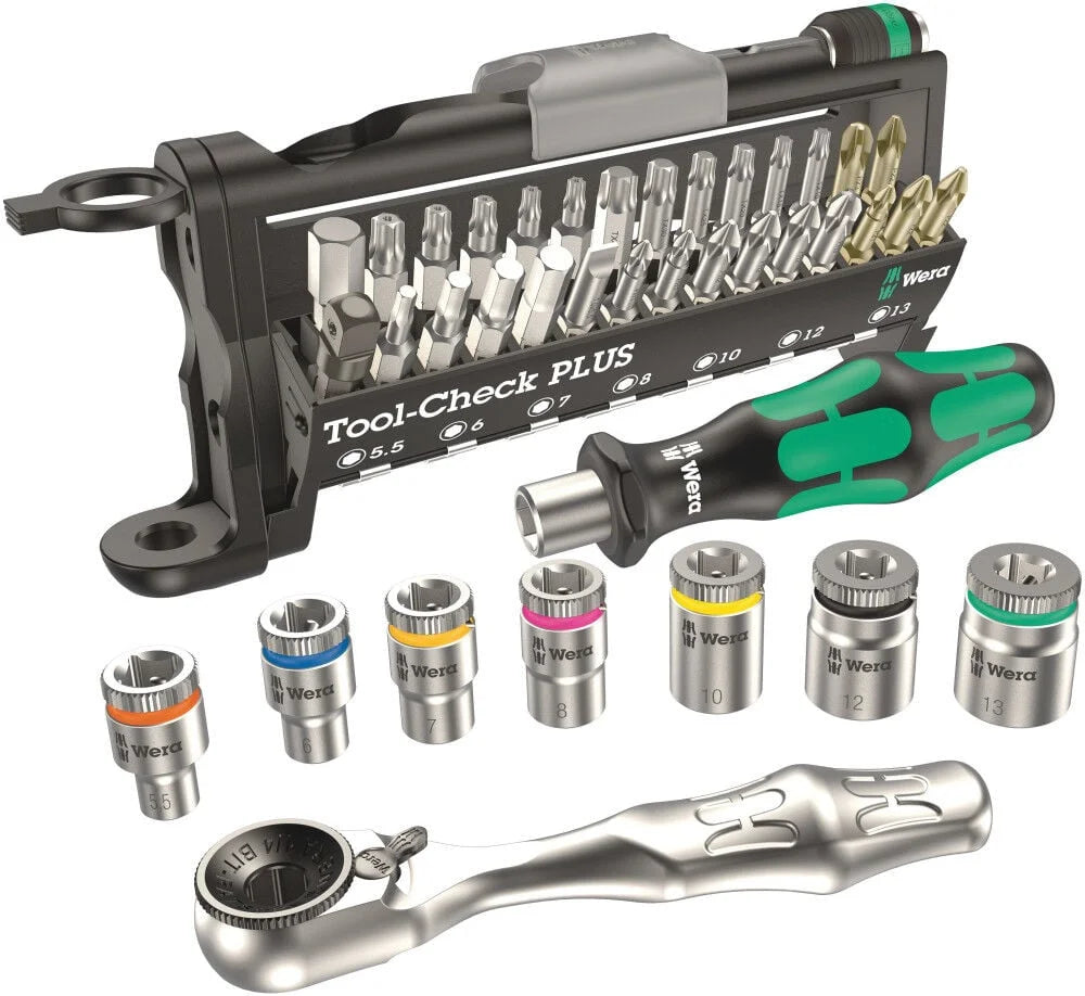Wera Tools Tool-Check Plus Tool Set With Bitholding Screwdriver, 39 Pieces