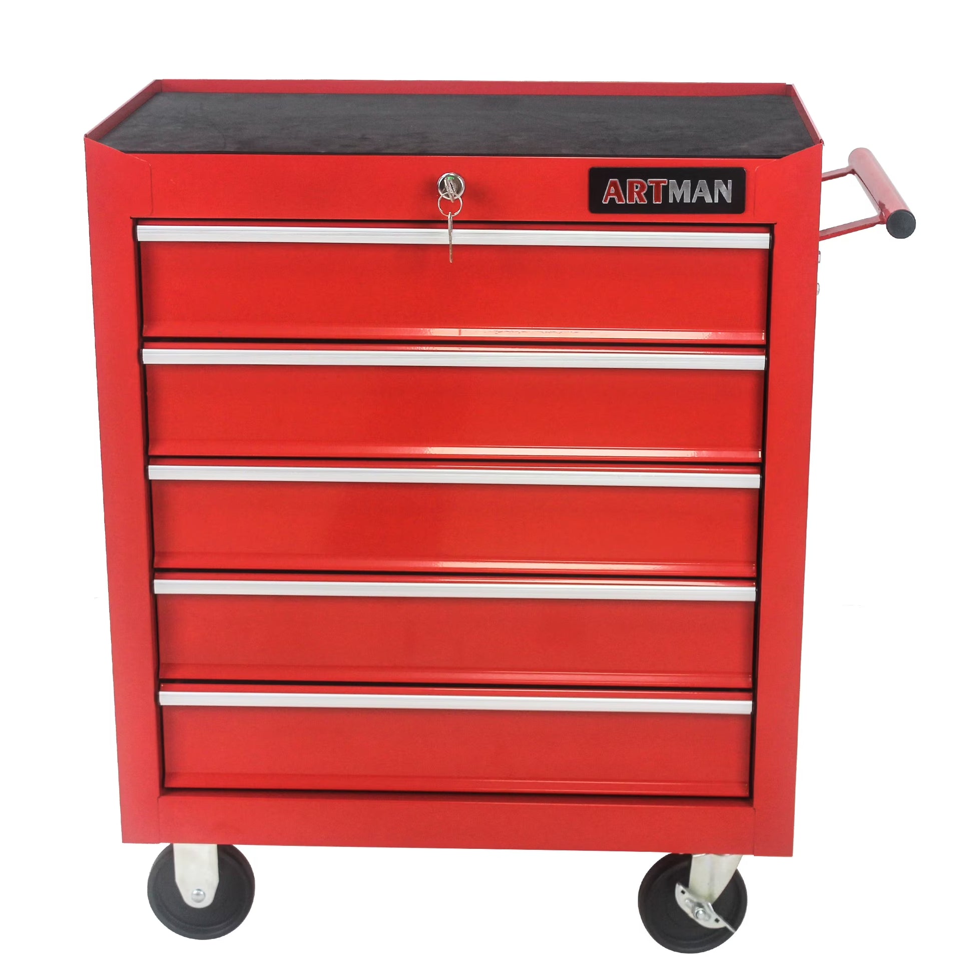 5 Drawer Rolling Tool Chest, Steel Tool Storage Cabinet for Garage Storage with 4 Wheels and Locker