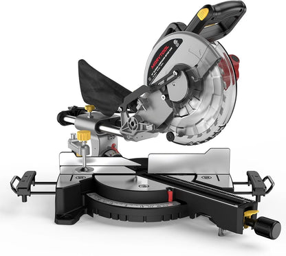 MarvTool 10-inch Sliding Compound Miter Saw Single Bevel 0-45? with Extension Table 36T Blade