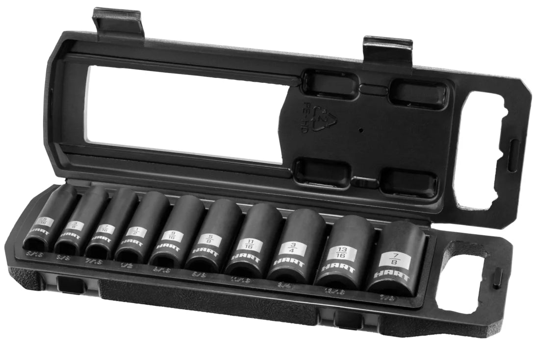 HART 20V 3/8" 2-Tool Automotive Kit with SAE Impact Sockets