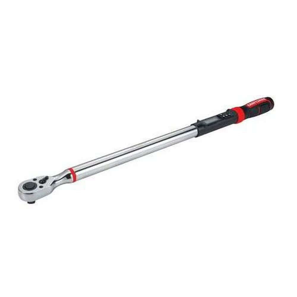 Craftsman Digital Torque Wrench, 1/2 in Drive, 50 to 250 ft-lb, 29.7 in Overall Length