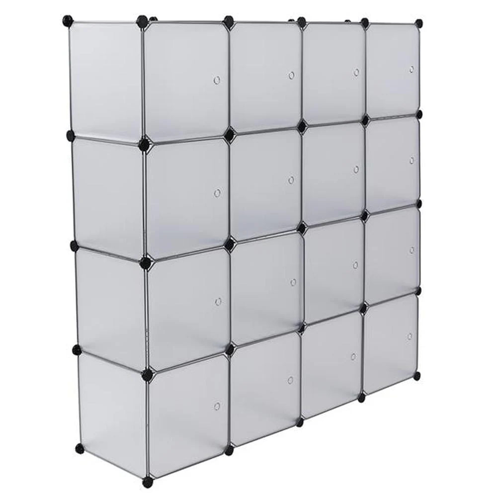 16-Cubes Storage Case Shelf Shelving Bookcase Bookshelf Organizing Closet Toy Organizer Cabinet