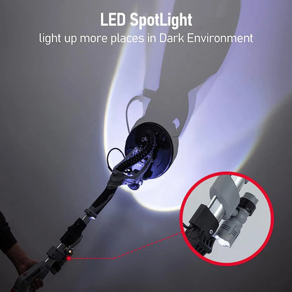 710W Drywall Sander, Electric Motor Sander with LED Flashlight, Variable Speed 800-1800RPM With Extendable & Foldable Handle, 6 Pcs Sanding Discs, Including Carrying Bag