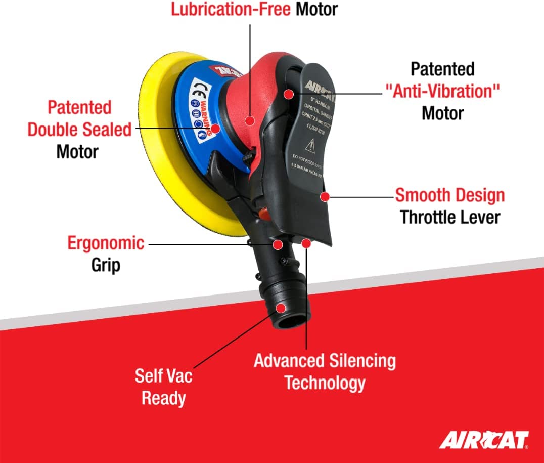 AirCat Self-Vac Orbital Palm Sander
