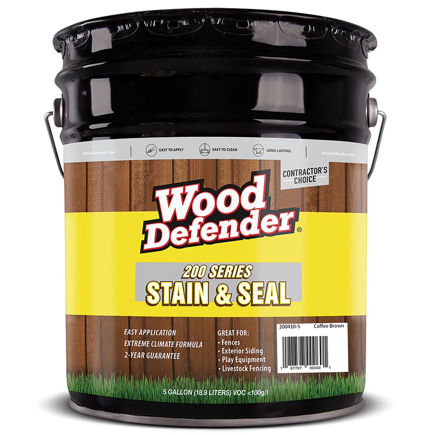 Wood Defender 200 Series Coffee Brown Semi-Transparent Stain & Sealer 5-gallon