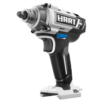 HART 20-Volt 2-Pack 4Ah and Charger Starter Kit and Impact Wrench Bundle