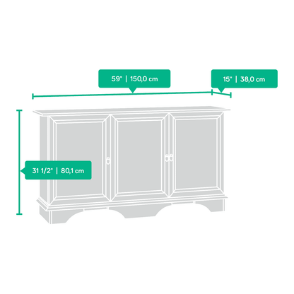 Sauder Viabella Storage Cabinet, Curado Cherry Finish