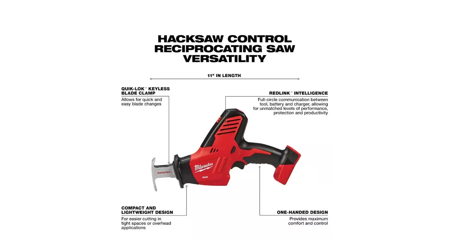 Open Box Milwaukee 2695-27SH M18 18-Volt Lithium-Ion Cordless Combo Kit 7-Tool with 2-Batteries, Charger and Tool Bag