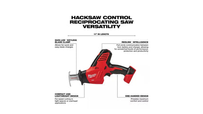 Open Box Milwaukee 2695-27SH M18 18-Volt Lithium-Ion Cordless Combo Kit 7-Tool with 2-Batteries, Charger and Tool Bag